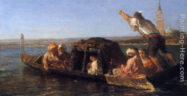 On the Venetian Lagoon painting - Felix Ziem On the Venetian Lagoon art painting